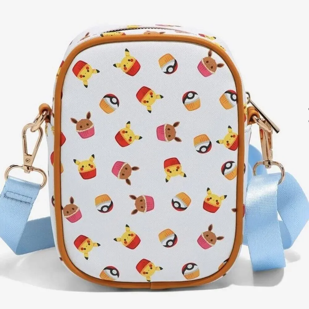 Pokemon Pikachu Eevee Cupcake Crossbody Bag Set ID Card Holder Wallet BIOWORLD